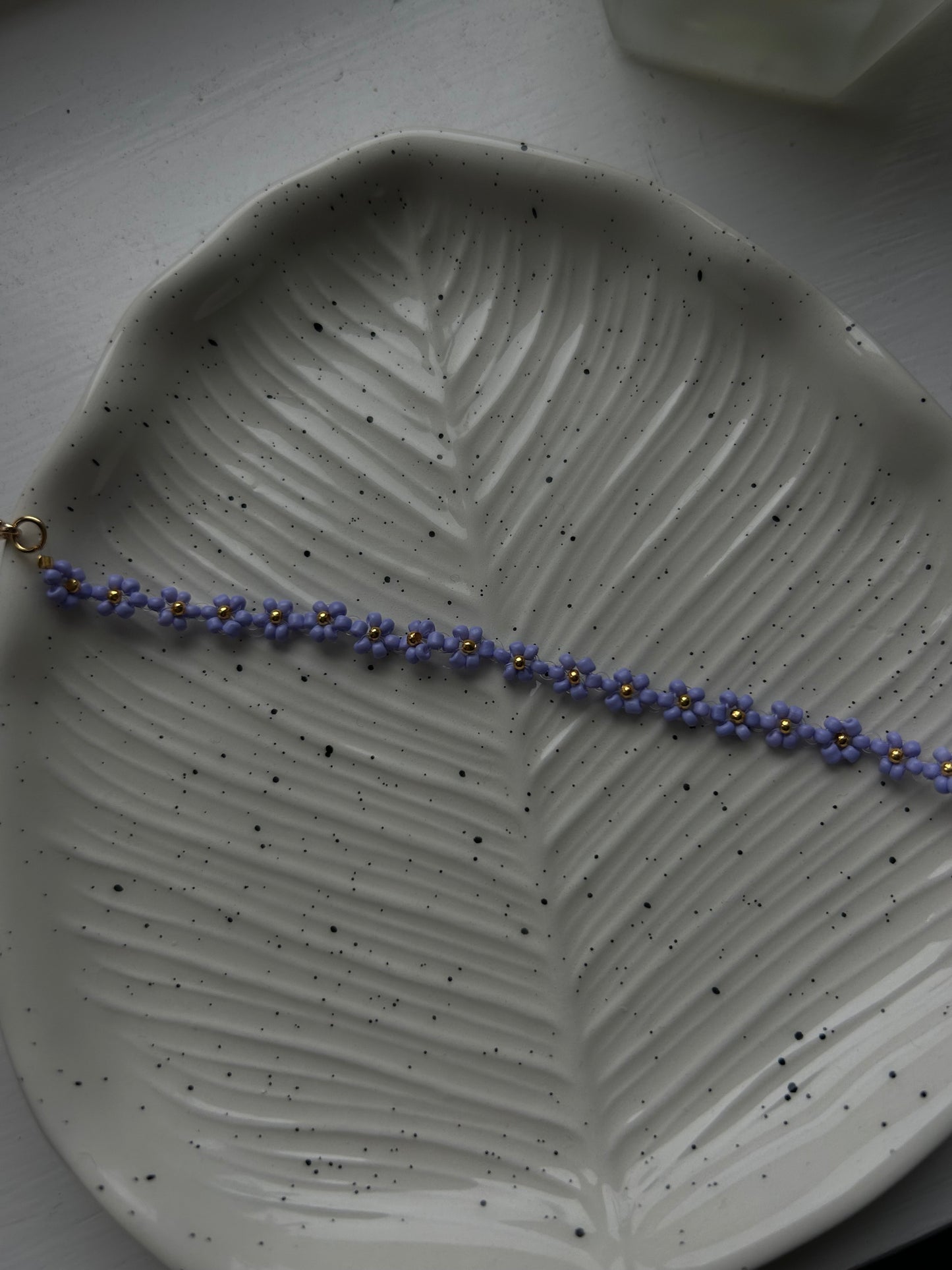 purple flower bracelet