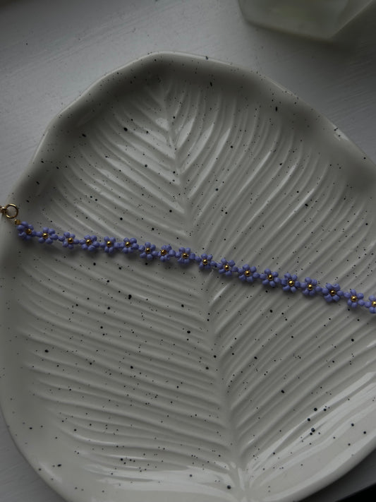 purple flower bracelet