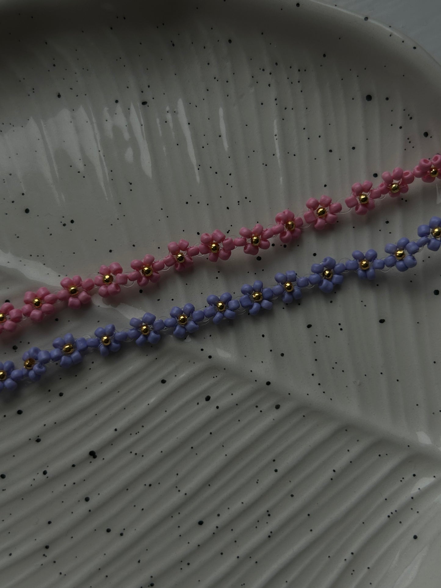 pink flower bracelet