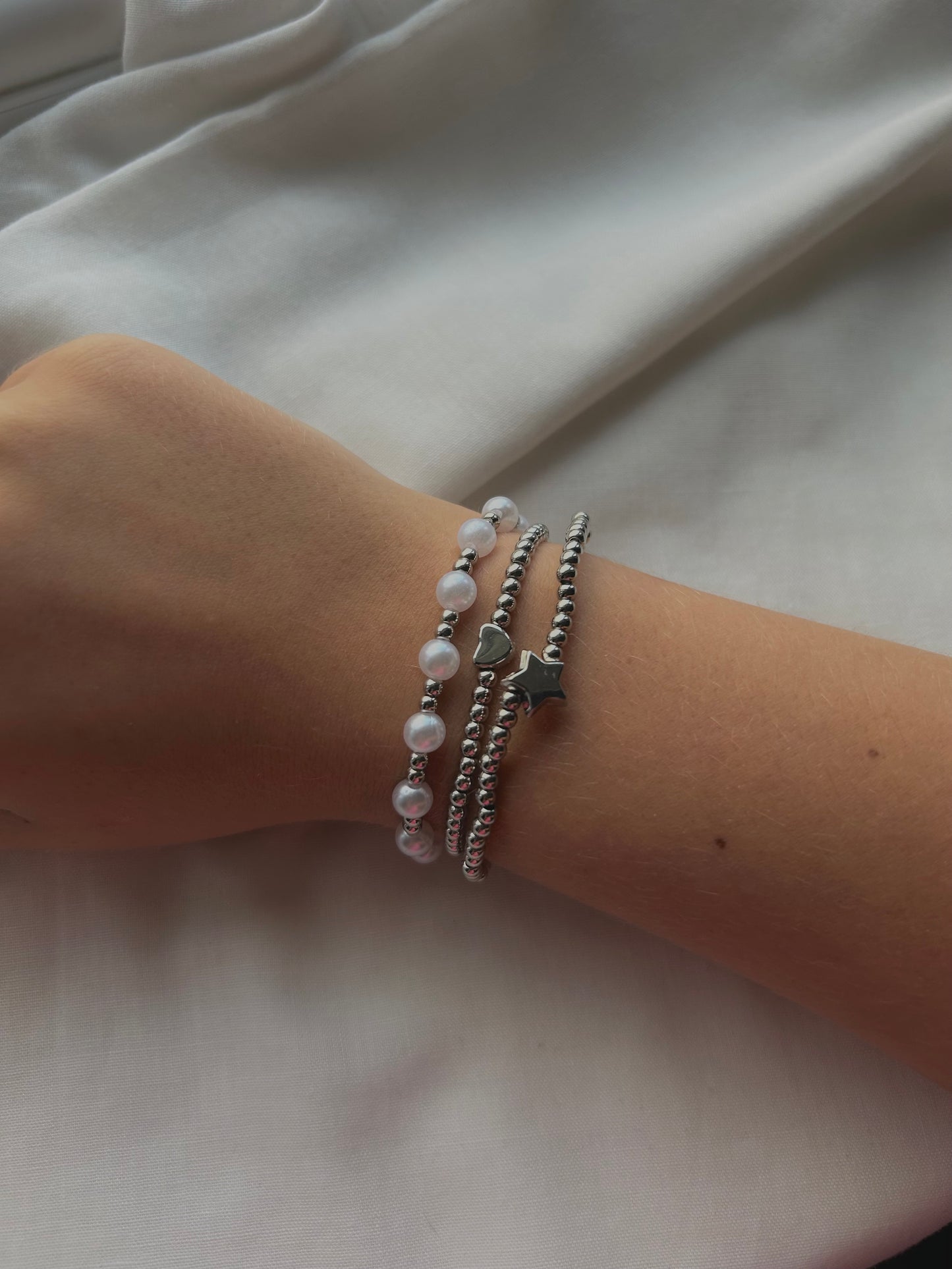 Bundle of silver bracelets🤍