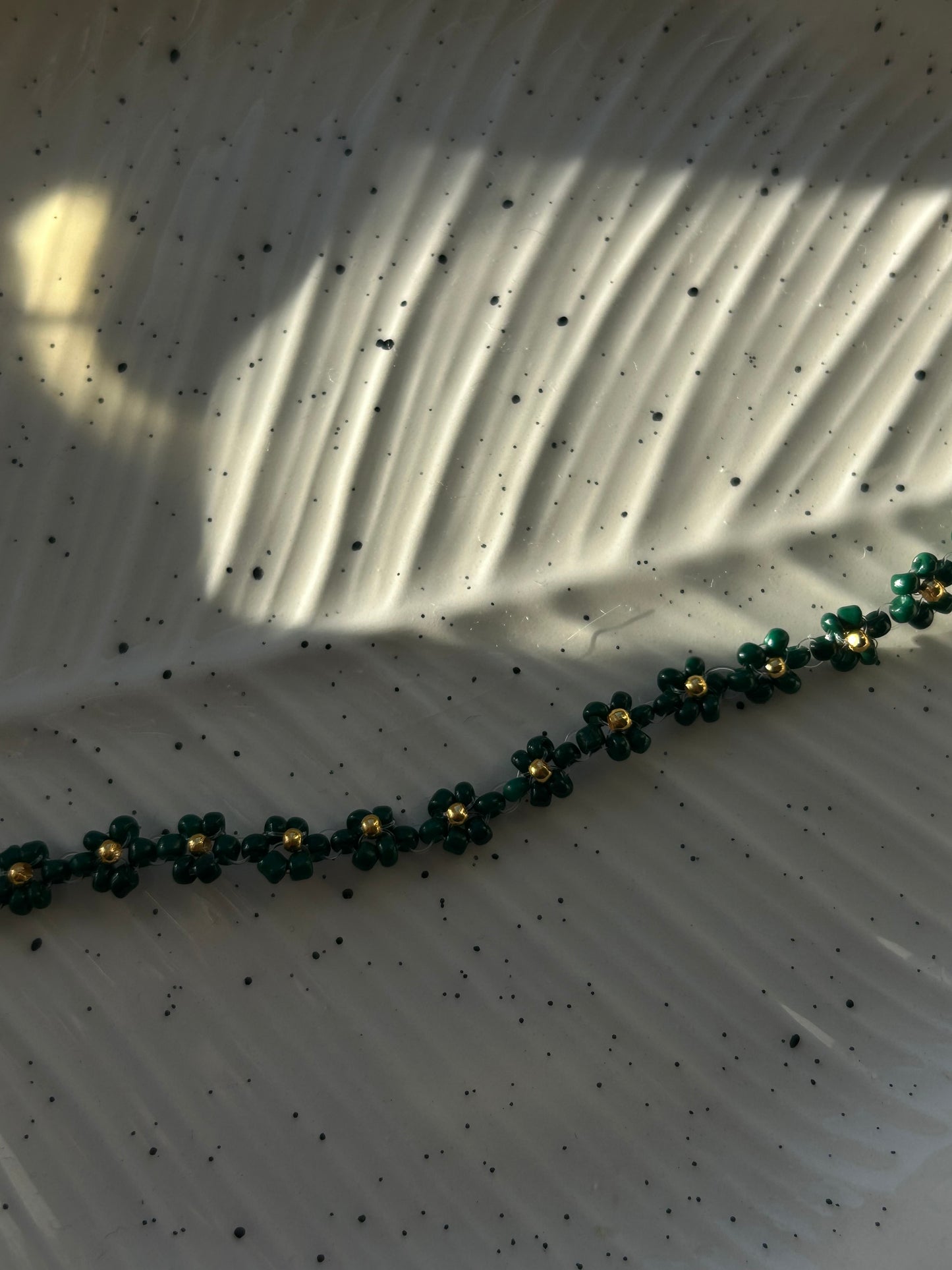 green flower bracelet