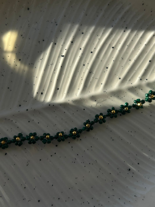 green flower bracelet