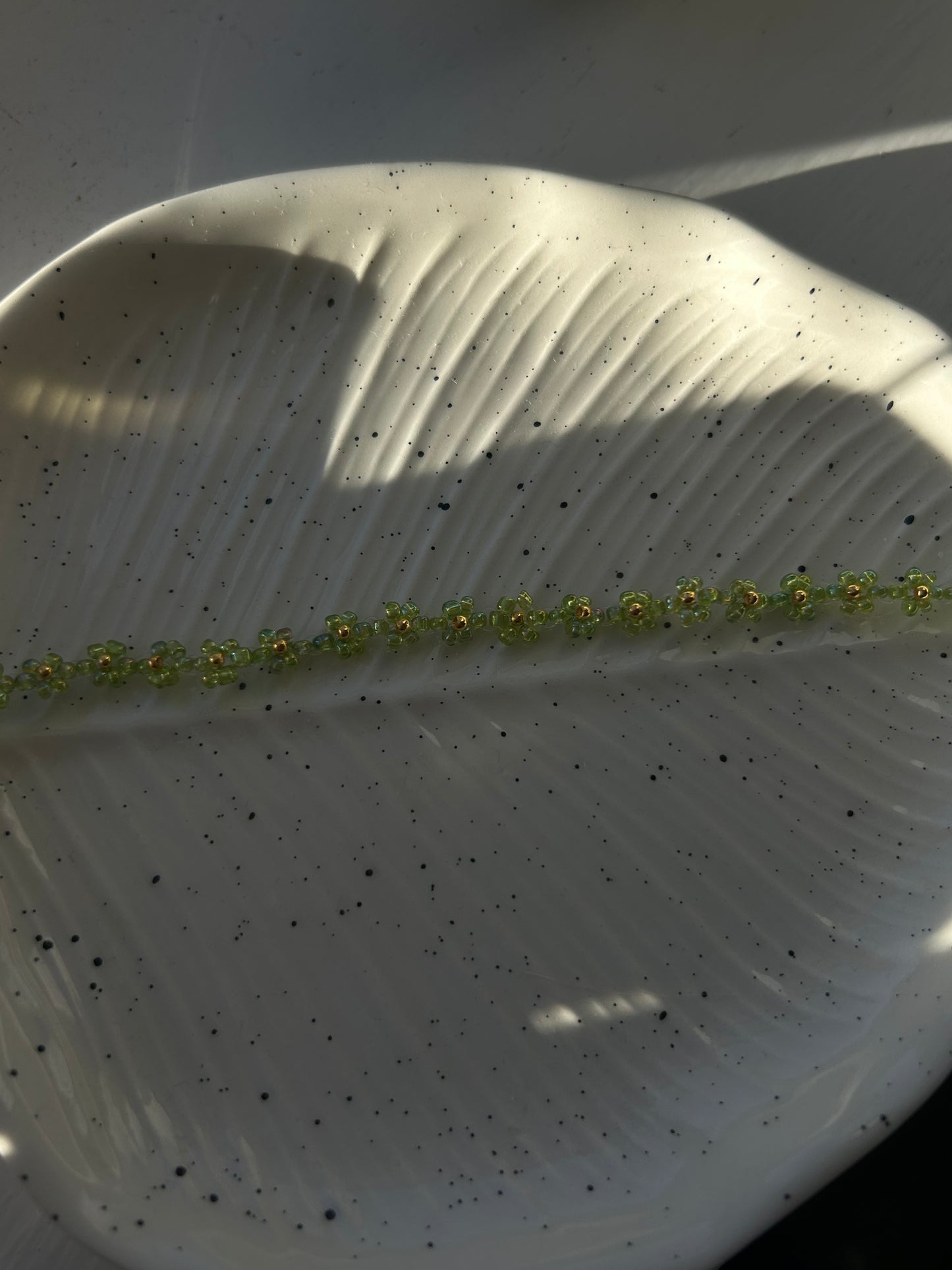 light green flower bracelet