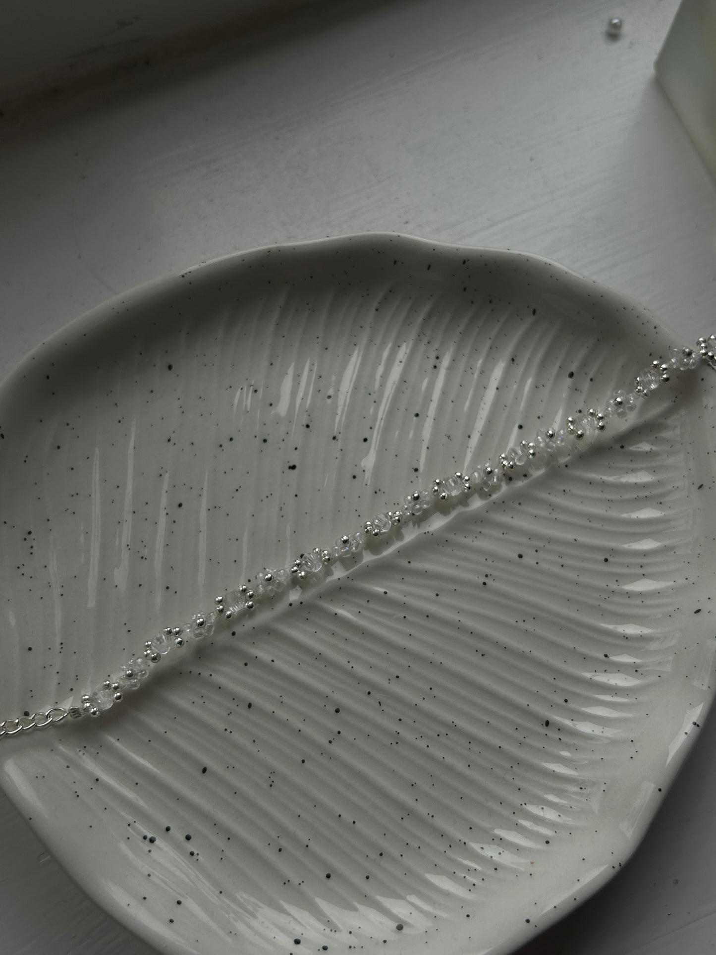 silver flower bracelet