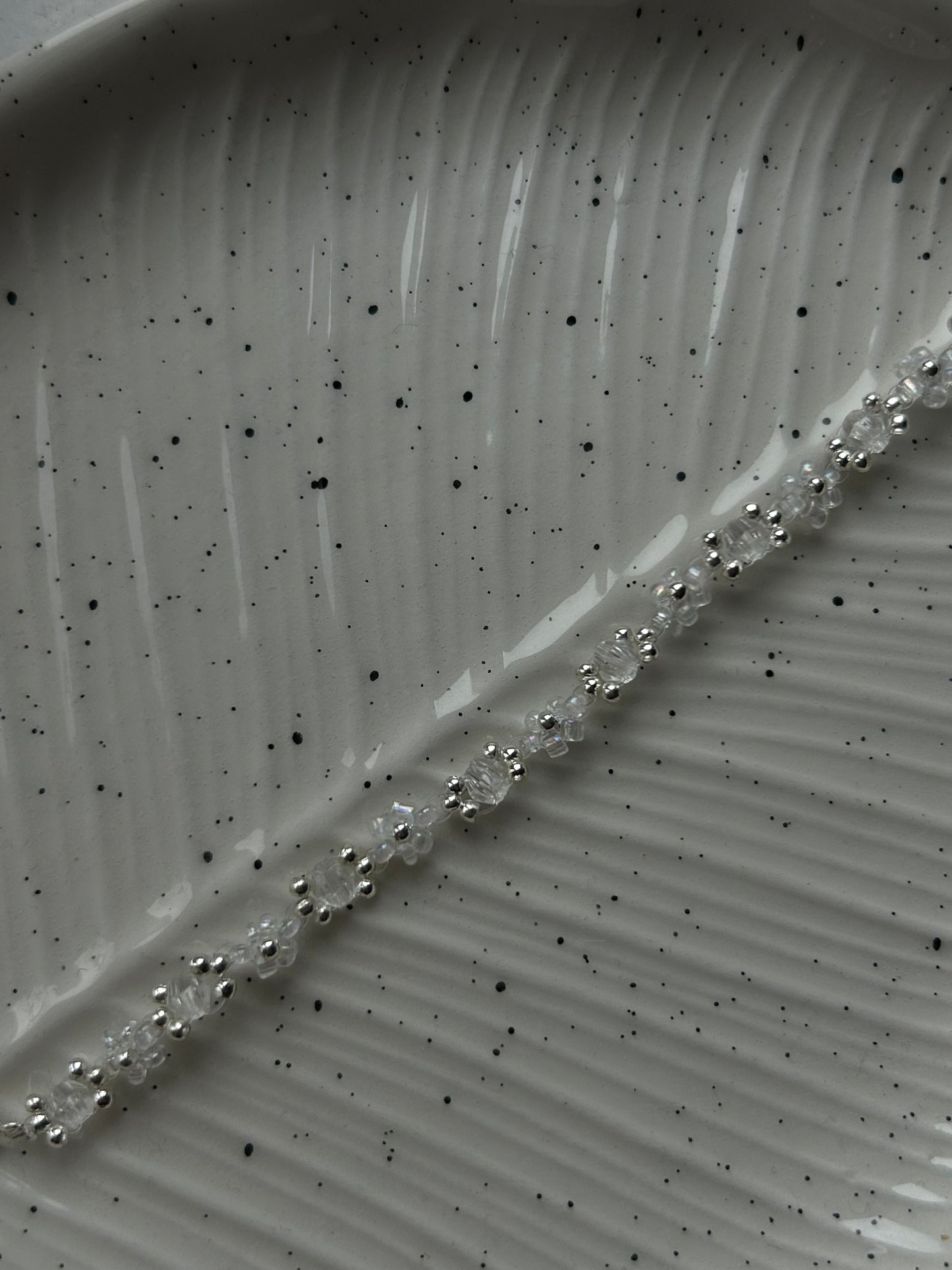 silver flower bracelet