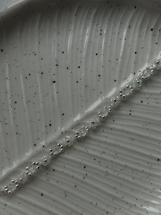 silver flower bracelet