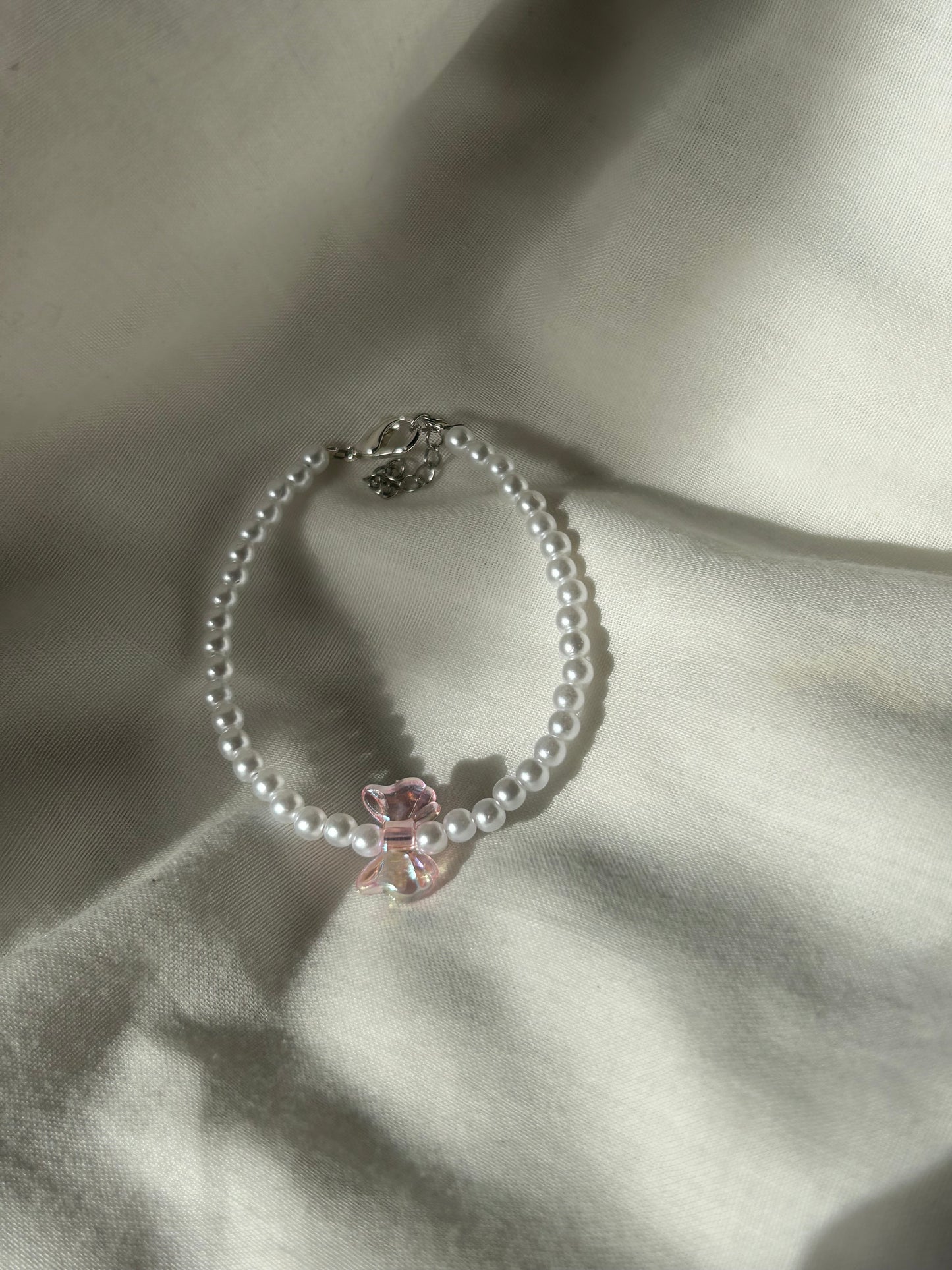 pink bow bracelet