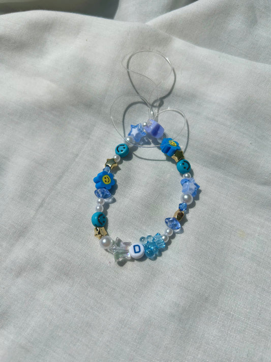 Blue phone charm