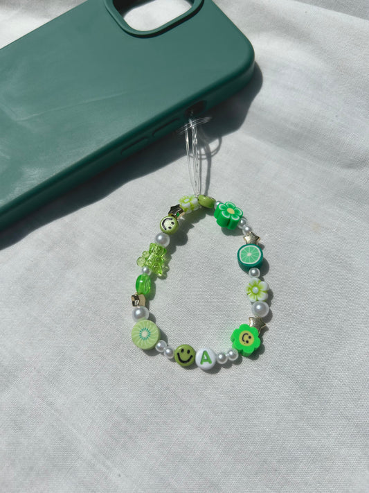 Green phone charm