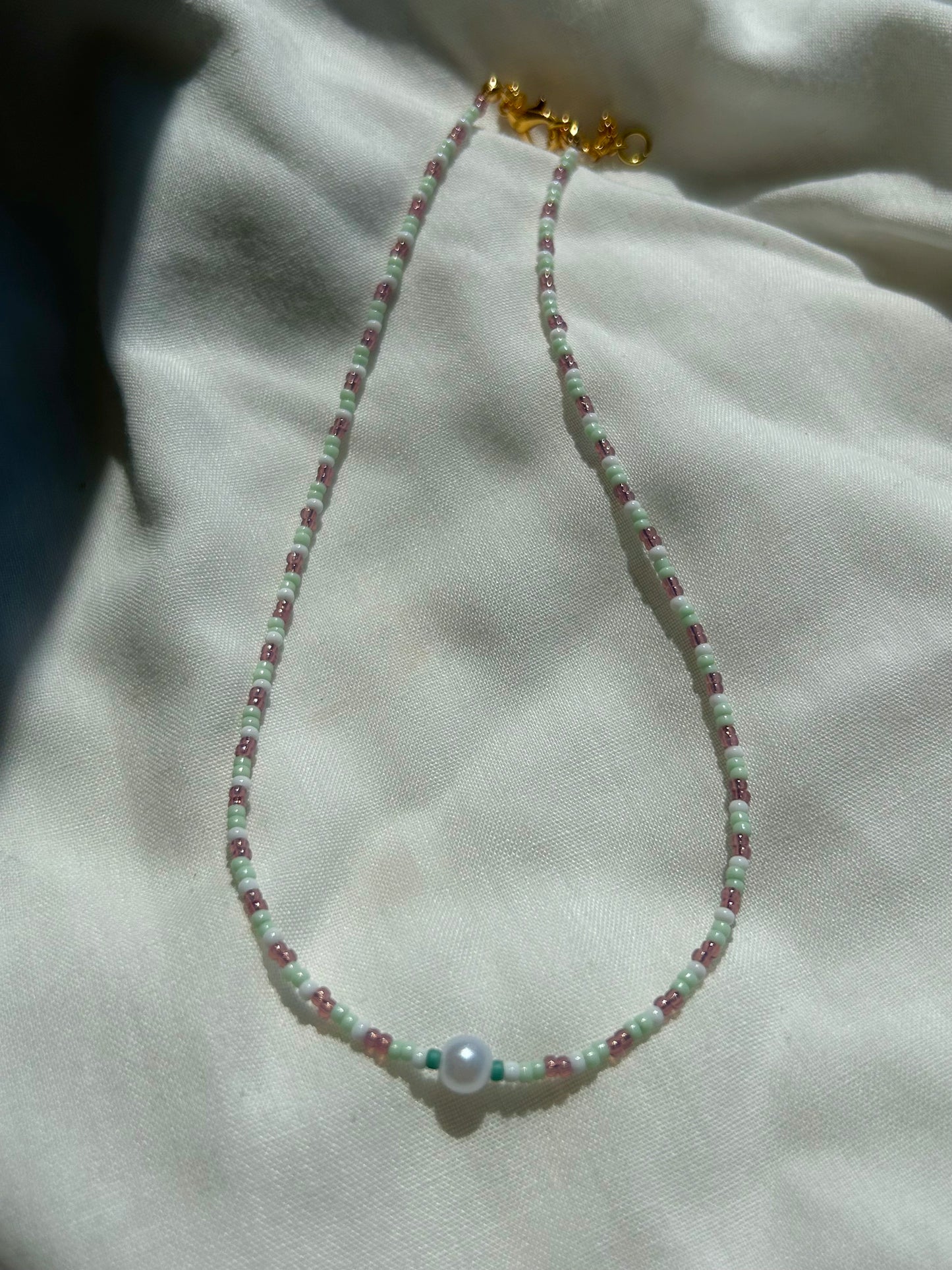 Pastel beaded necklace