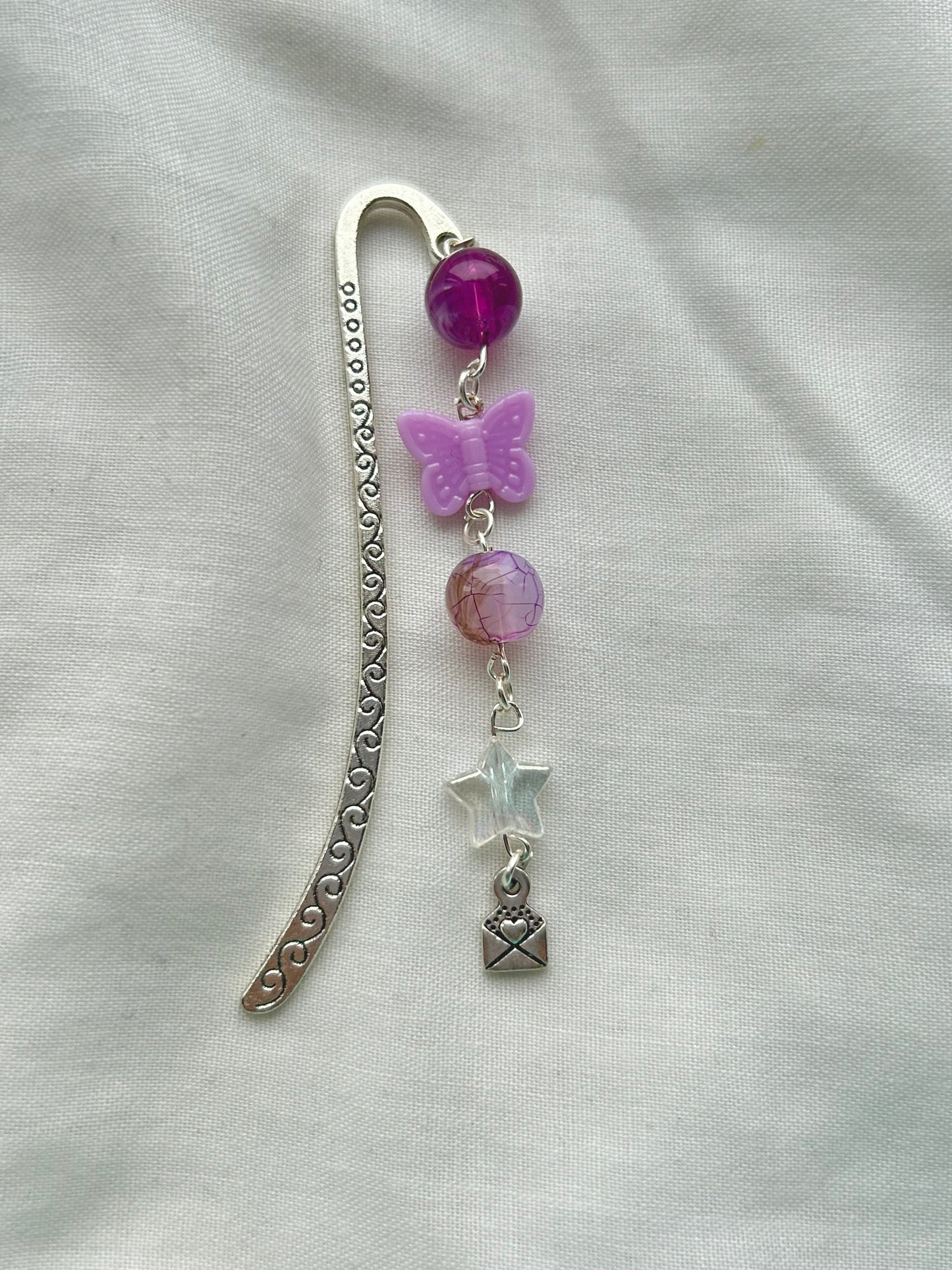 Purple butterfly bookmark