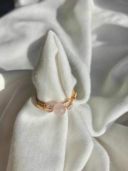 Pink gold ring