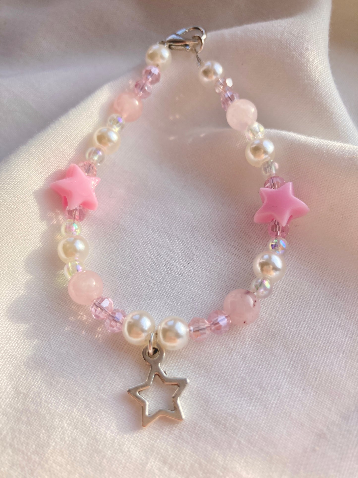 Pink star bracelet